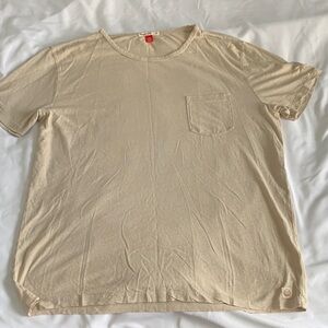 Marine Layer Men's Short Sleeve Pocket Tee in Cream
